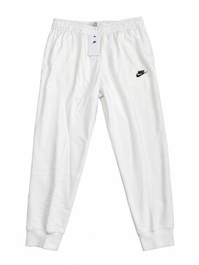 Nike Men's Sportswear Club White Fleece Joggers Pants Gym Workout BV2671-100 L